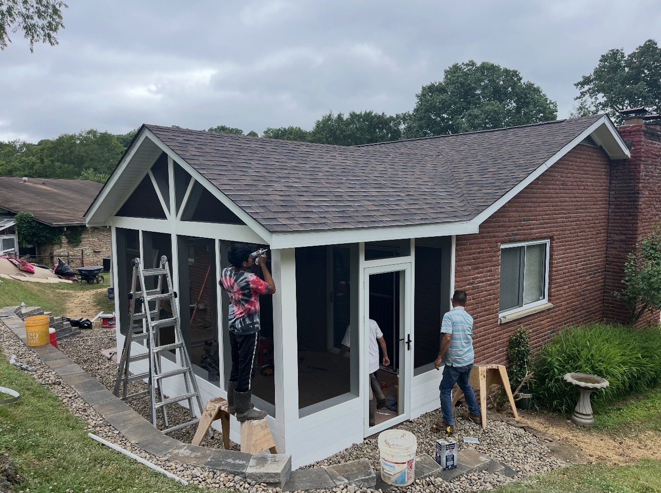 Enclosed addition after photo