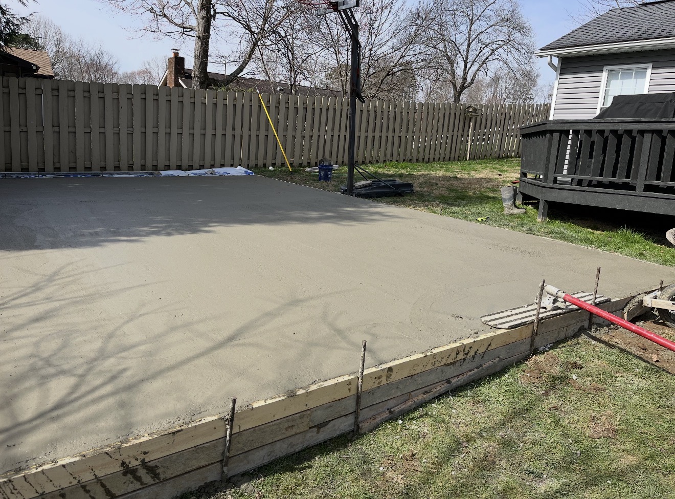 Concrete installation after photo