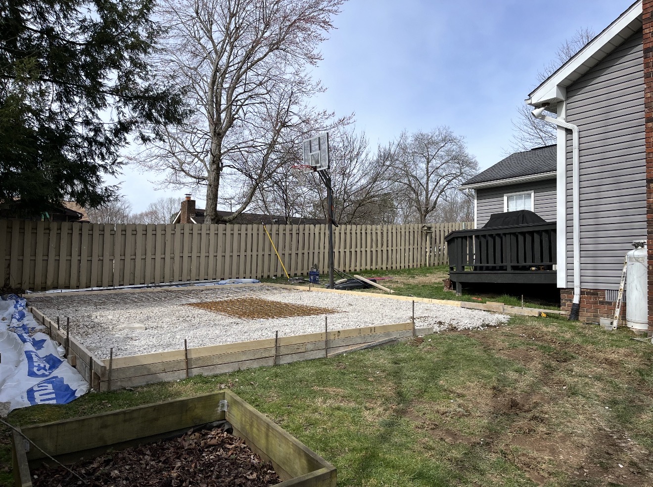 Concrete installation before photo