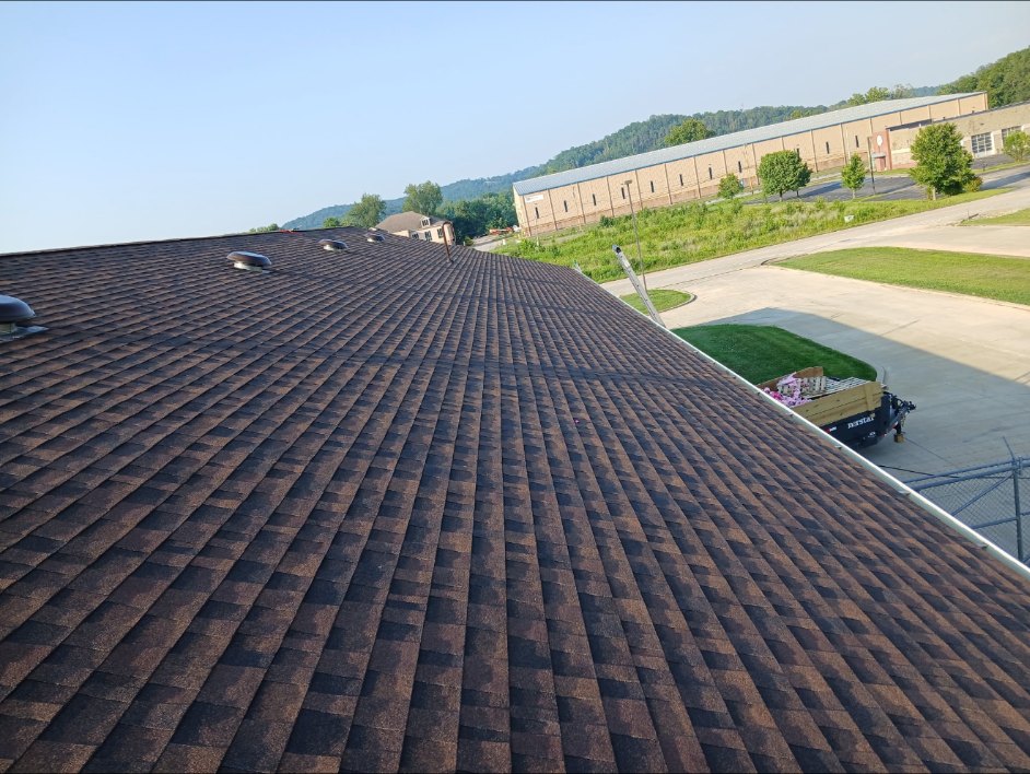 Commercial roofing project after completion