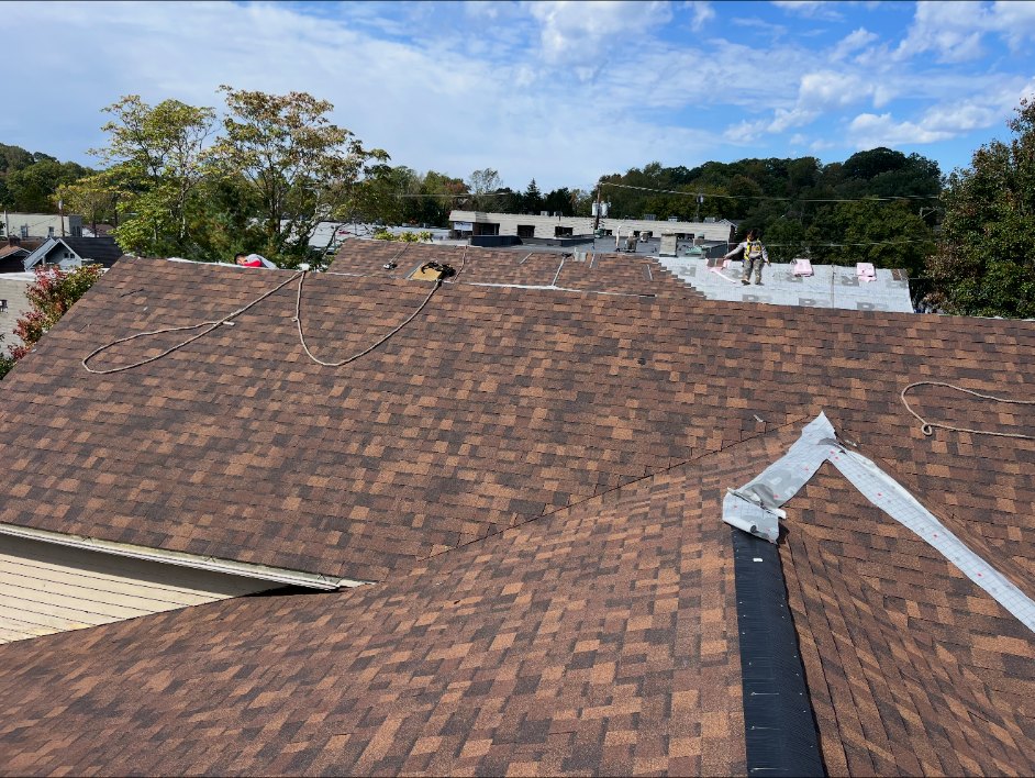 Roofing project in progress