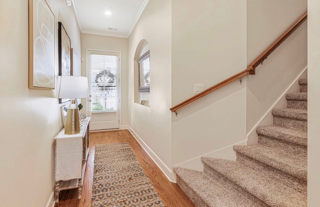 Interior hallway transformation after painting